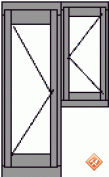 Деревянная балконная дверь ЛЮКС 2010Х860