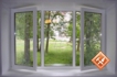 Трехстворчатое окно с двумя открывающимися створками (В кирпичном доме)-Минимум